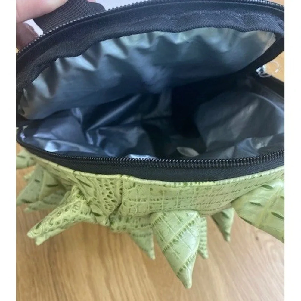 Madpax Spiketus Rex Lunch Bag Kids Lime Green Good Spiked Crocodile Embossed